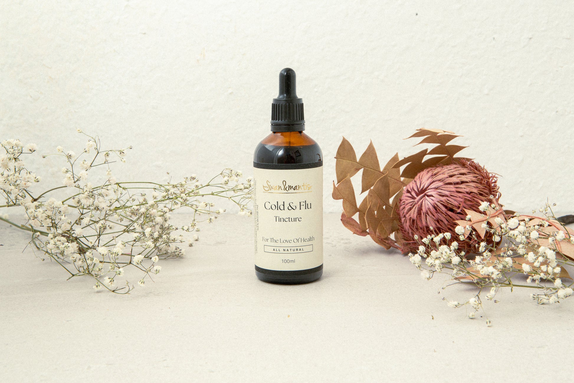 Cold and Flu Tincture 100ml - Swan and Mantis