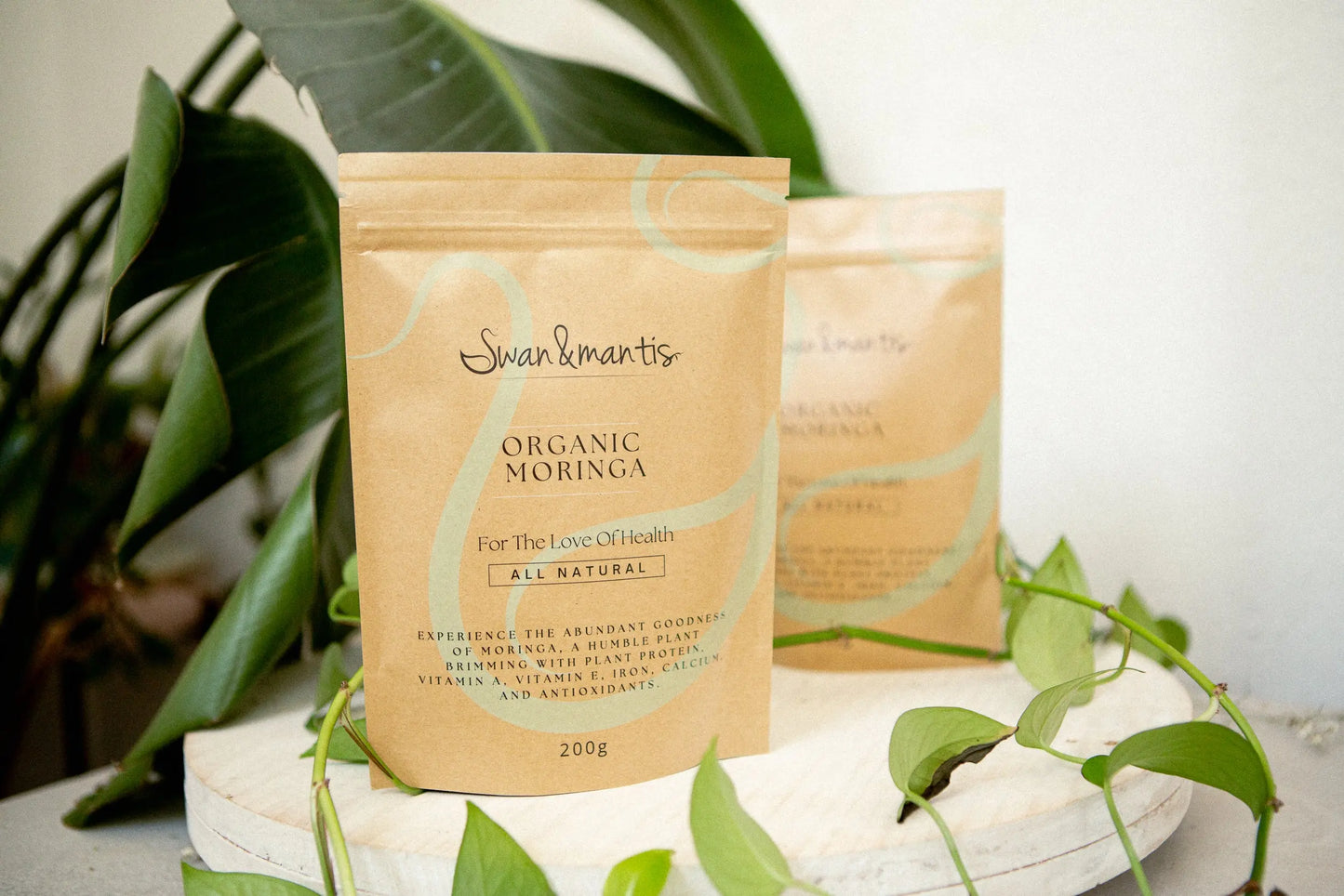 Organic Moringa Powder 200g - Swan and Mantis