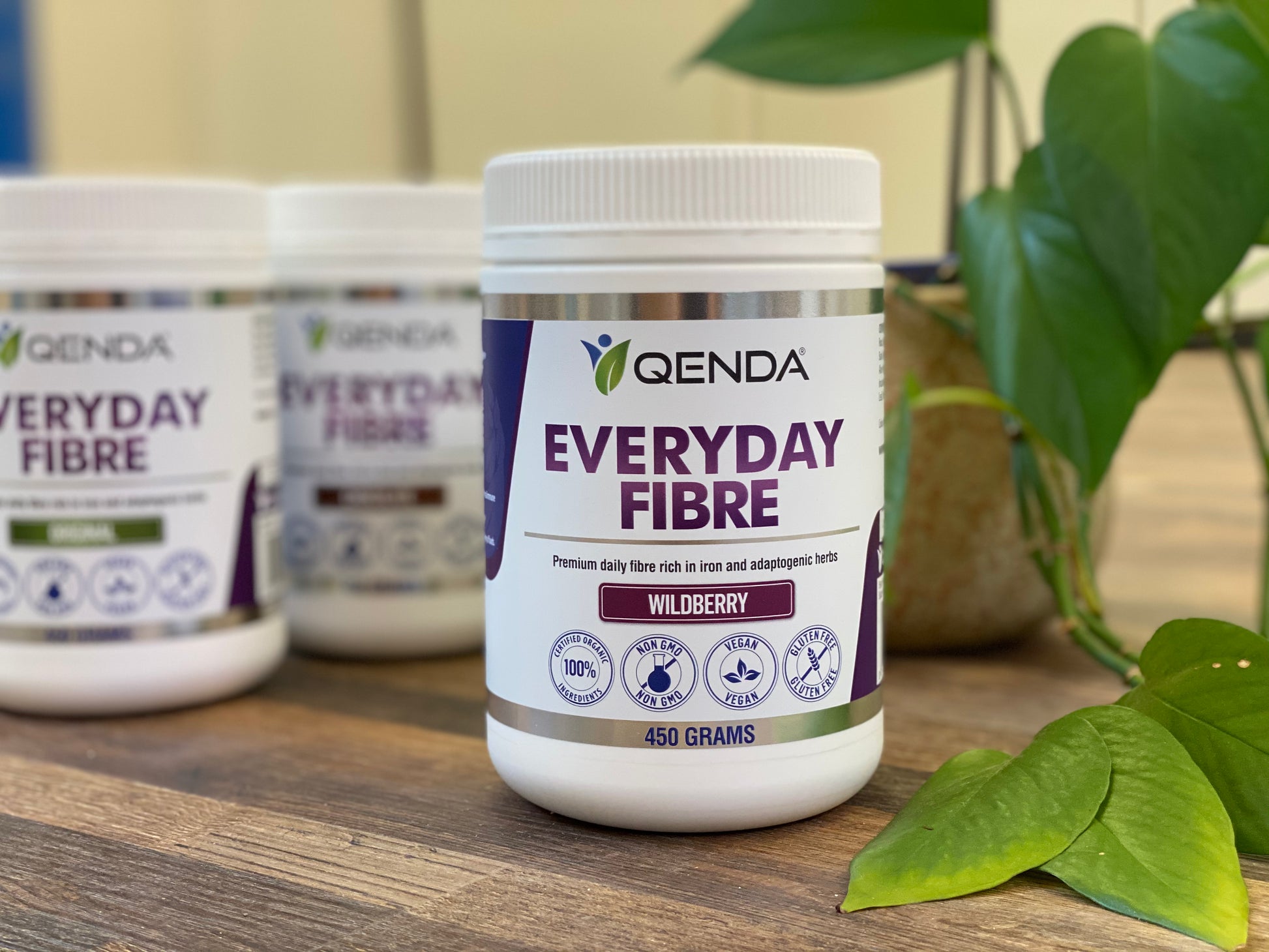 Qenda Everyday Fibre - Wild Berry 450g - Swan and Mantis